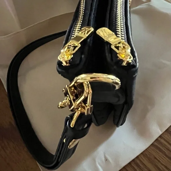 Fashion Empreinte Crossbody Bag or Purse - Black - Picture 6 of 12